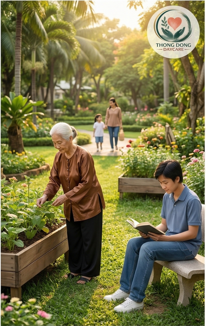 Buổi chiều bình yên tại trung tâm